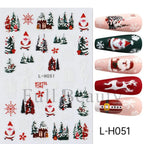 3D Christmas Cartoon Nail Art Sticker Decals