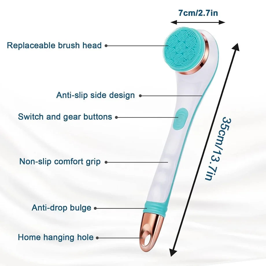 Electric Rechargeable Long-Handle Bath and Body Scrubber - 5