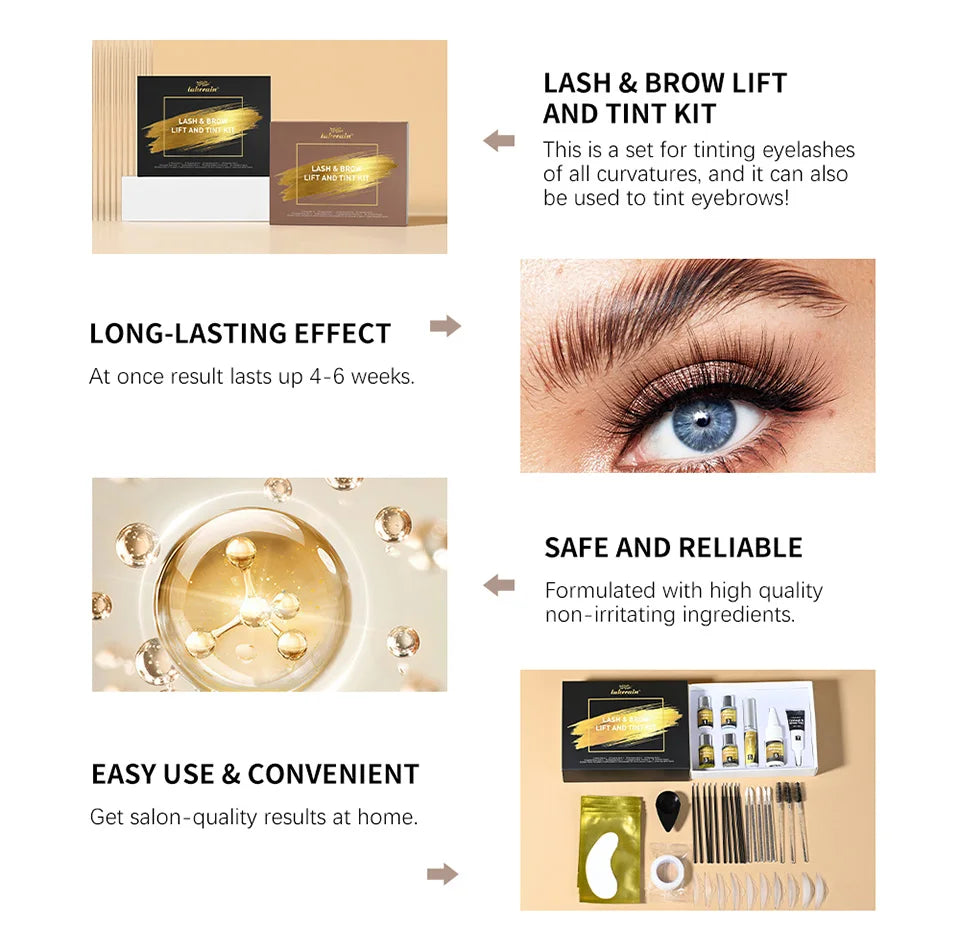 Professional Eyelash Lift and Brow Lamination Tinting Kit