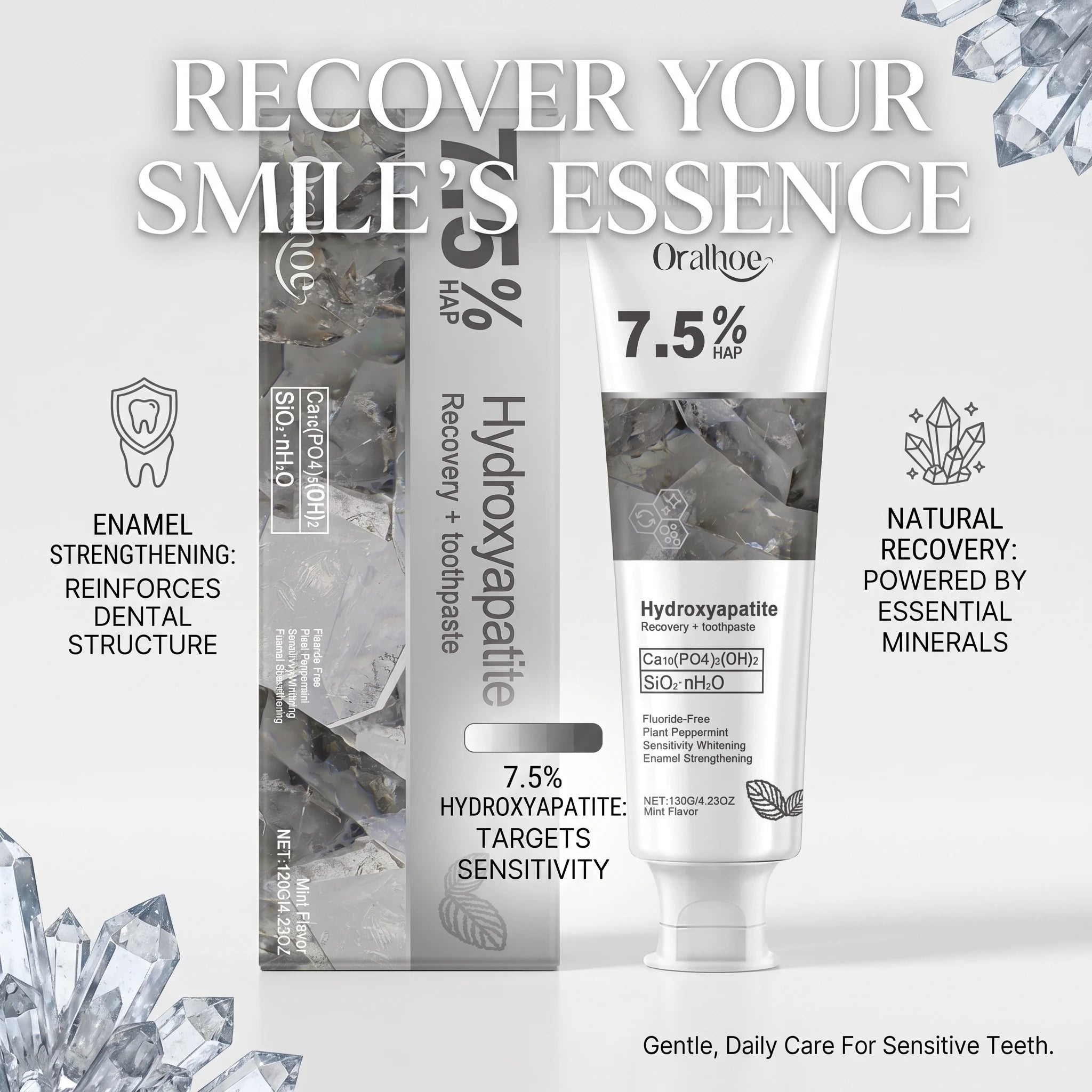7.5% Hydroxyapatite Enamel Repair & Whitening Toothpaste - 1