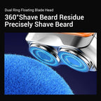Portable Electric Dual-Head Shaver for Men with LED Display
