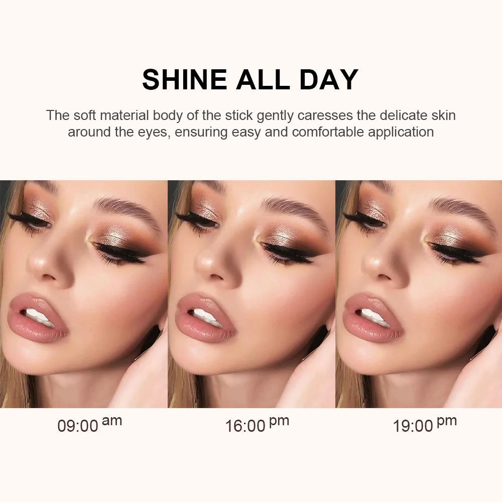 Waterproof Shimmer Eyeshadow Stick for Instant Eye Brightening