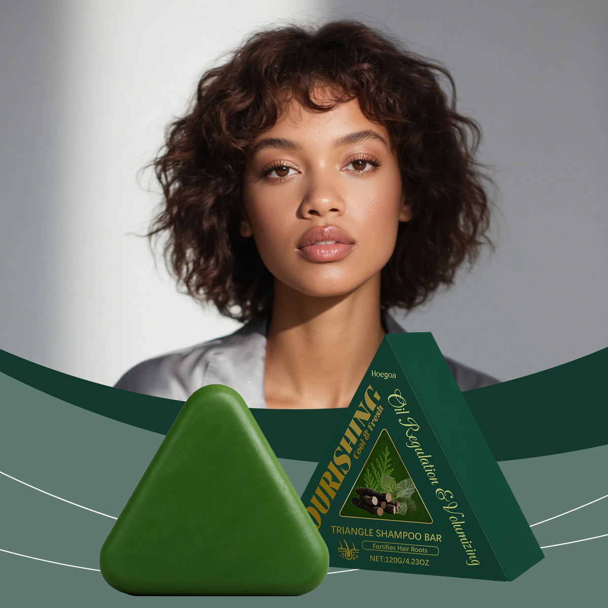 Herbal Triangle Hair Growth and Oil Control Shampoo Bar