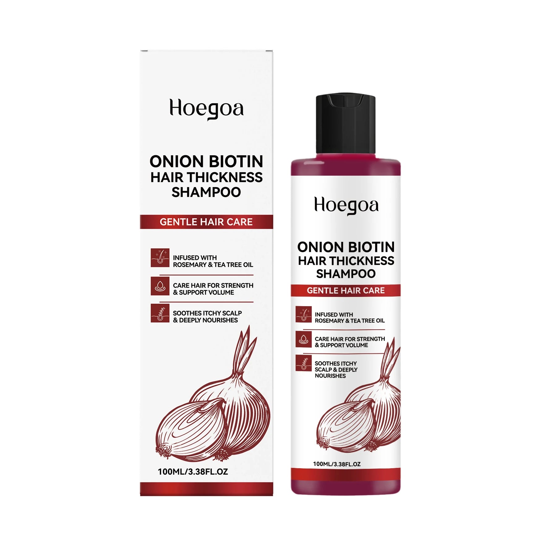 Onion Biotin Volumizing Shampoo for Hair Growth and Scalp Health - 20