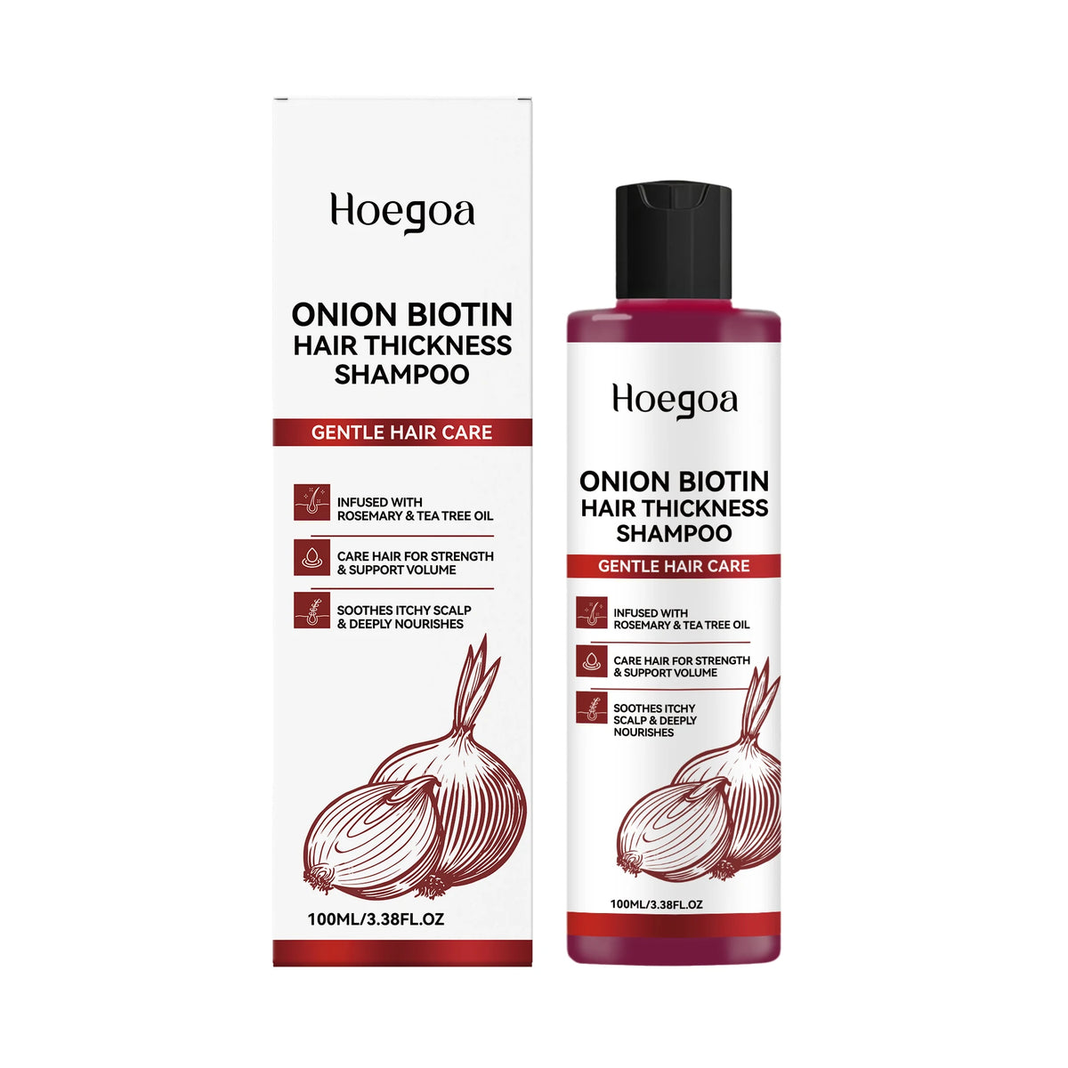 Onion Biotin Volumizing Shampoo for Hair Growth and Scalp Health