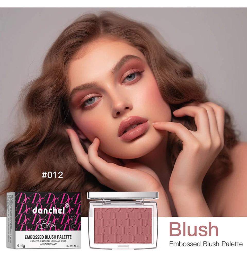 Matte Embossed Pigmented Face Blush Palette - 7