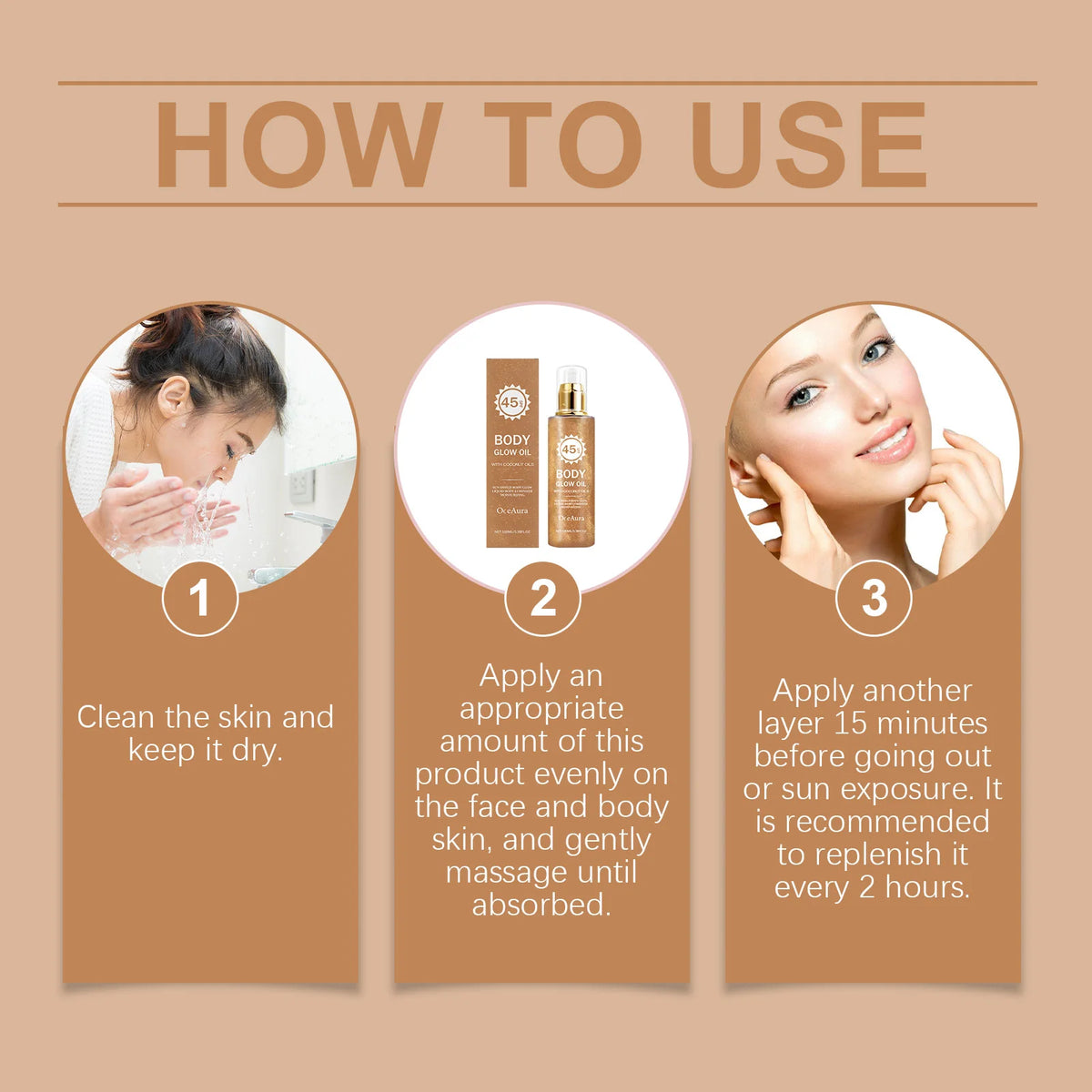 SPF 45 Shimmering Coconut Body Oil Sunscreen