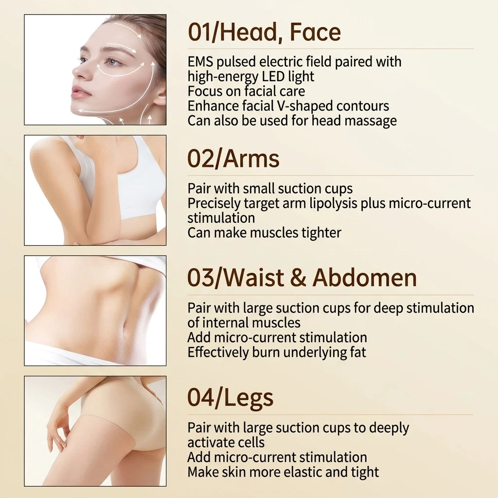 5-in-1 Body and Face Sculpting Massager with LED and Microcurrent