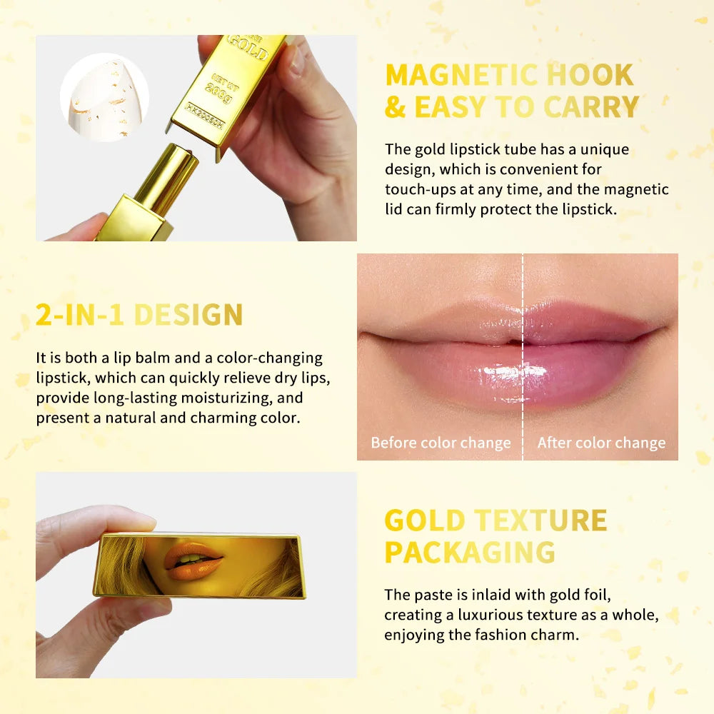 24K Gold Color-Changing Moisturizing Lip Balm - 5
