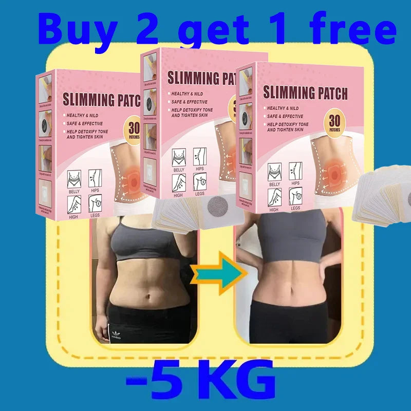 Natural Herbal Body Slimming and Toning Patches - 30 Pack