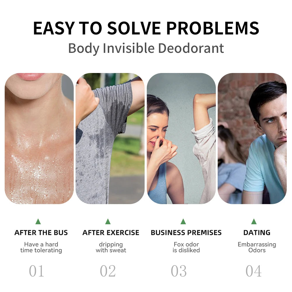 Long-Lasting Invisible Full Body Deodorant Cream