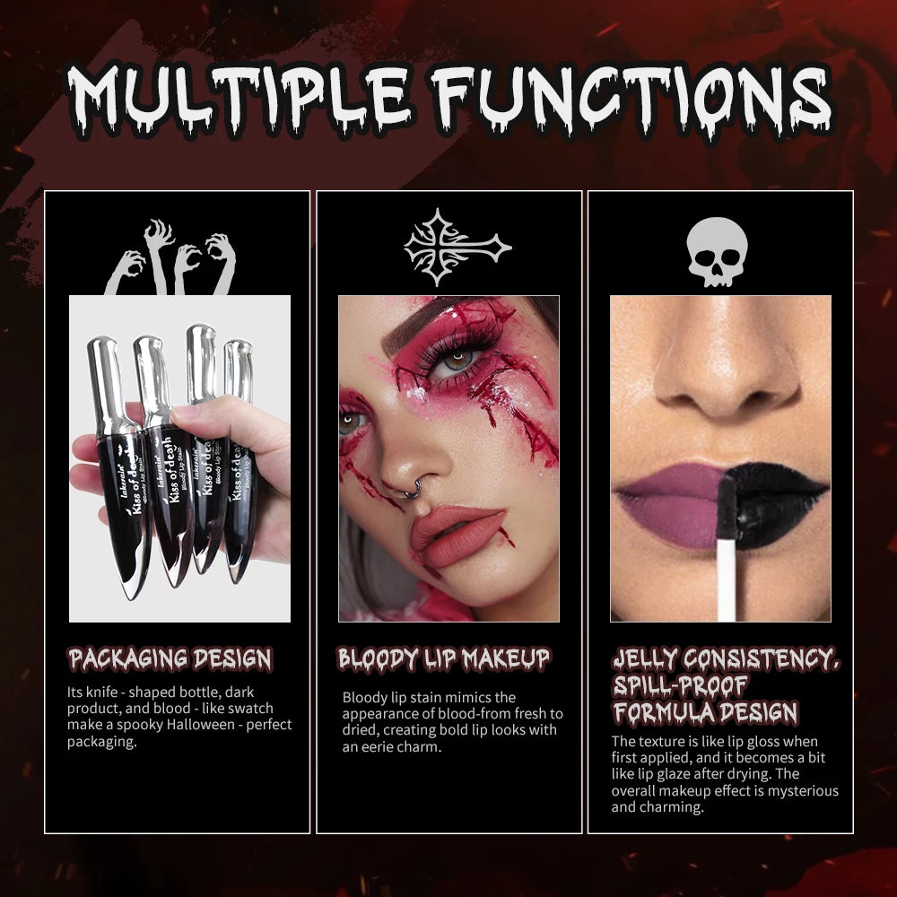 Long-Lasting Bloody Lip Stain for Halloween and Gothic Makeup - 5