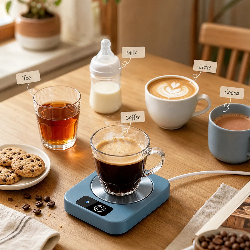 Electric Desktop Mug Warmer for Coffee and Tea