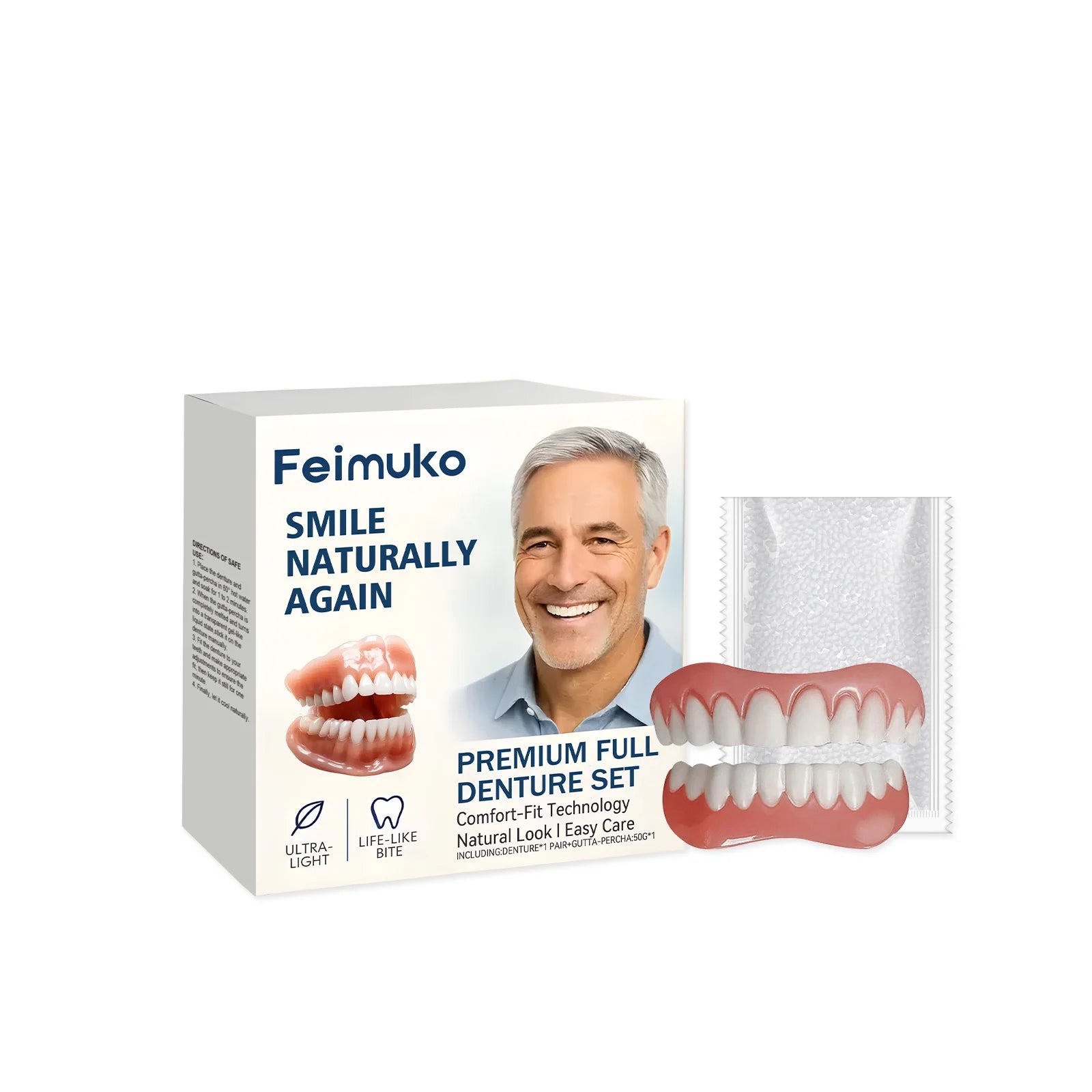 Instant Cosmetic Denture Set for Natural Smile and Comfort