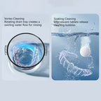 Portable Denture Cleaning Case with Rotary Brush and Storage Tray