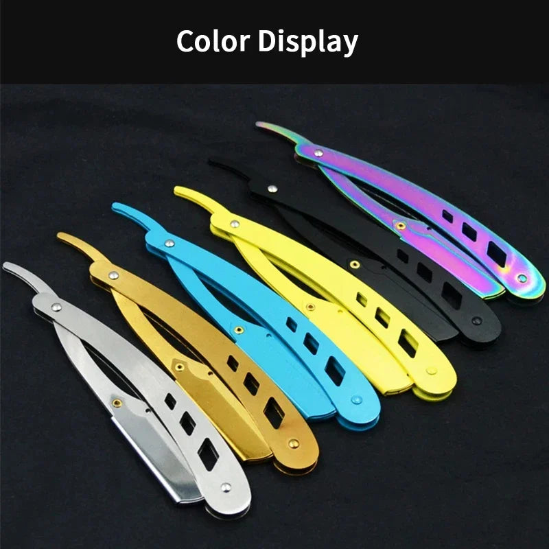 Professional Folding Straight Edge Barber Razor for Hair Shaving - 9