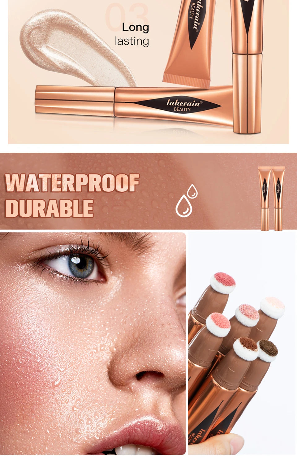 Liquid Face Contour and Highlighter Wand with Cushion Applicator - 14