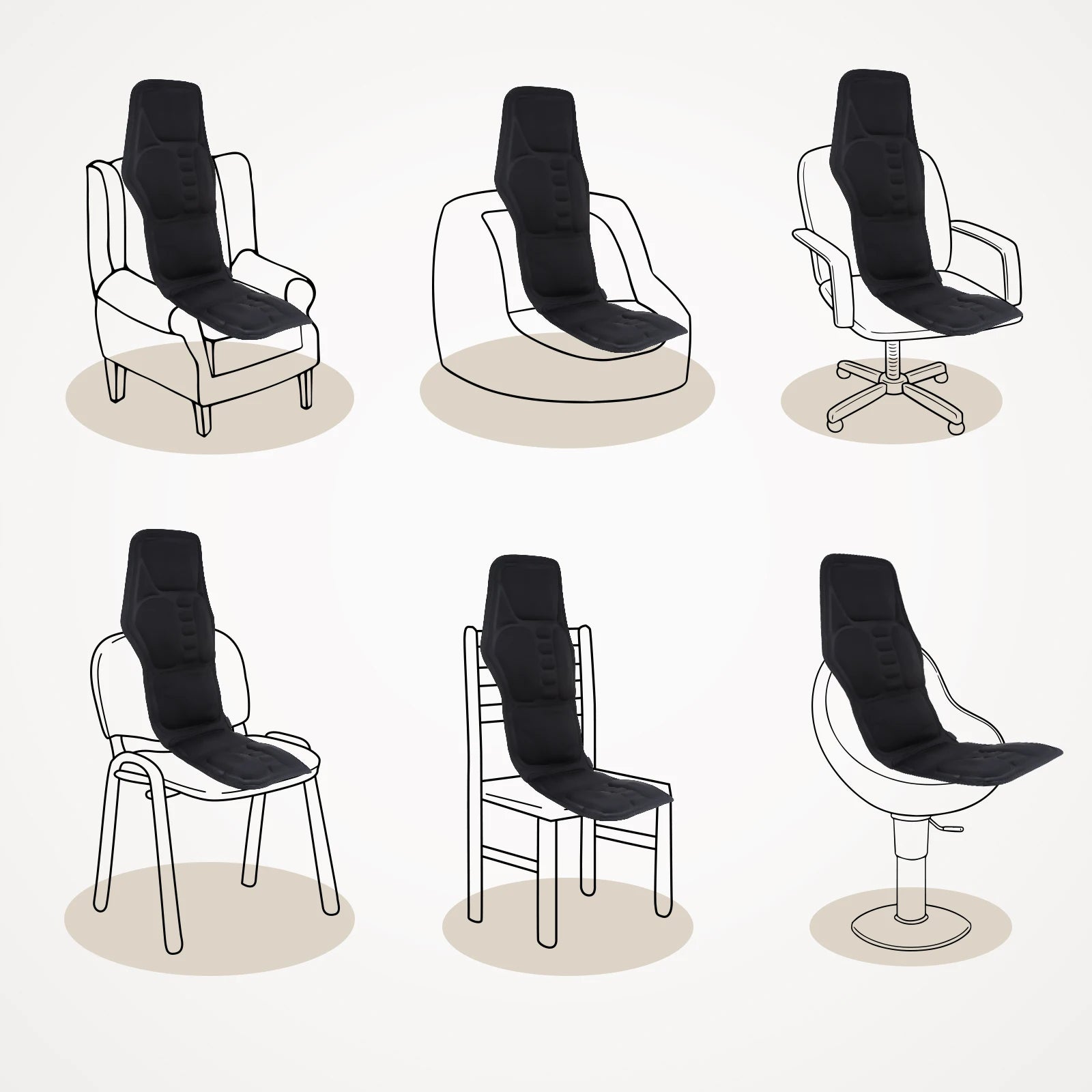 Full-Body Electric Heated Vibration Massage Chair Mat - 13