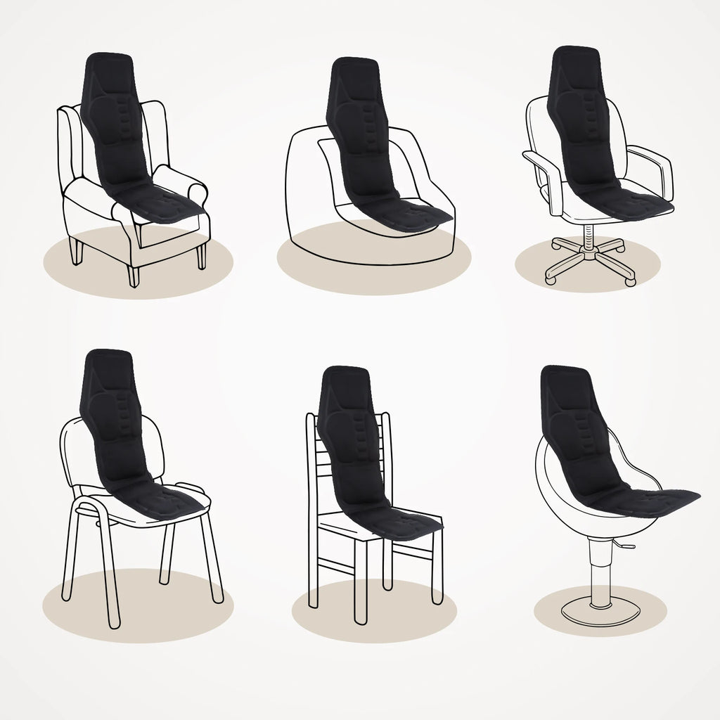 Full-Body Electric Heated Vibration Massage Chair Mat