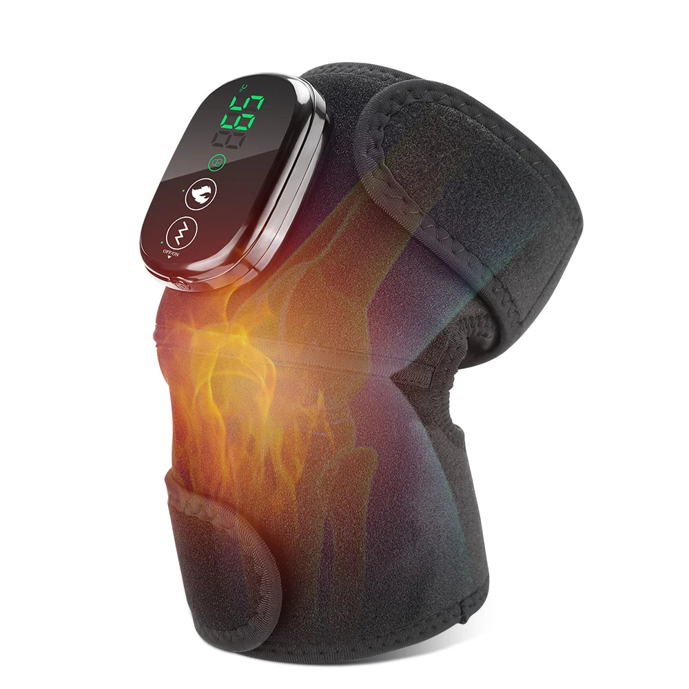 Heated Cordless Knee Massager with Vibration and Heat Therapy