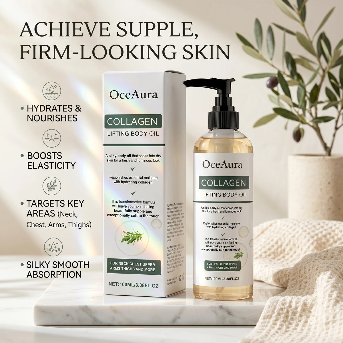 Collagen Body Firming and Hydrating Massage Oil