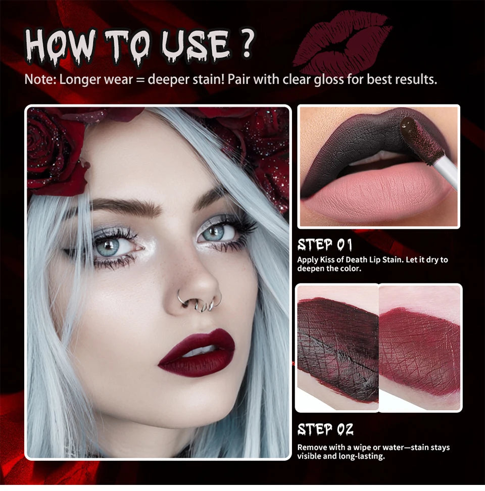 Waterproof Matte Lip Stain for Halloween Makeup - 14