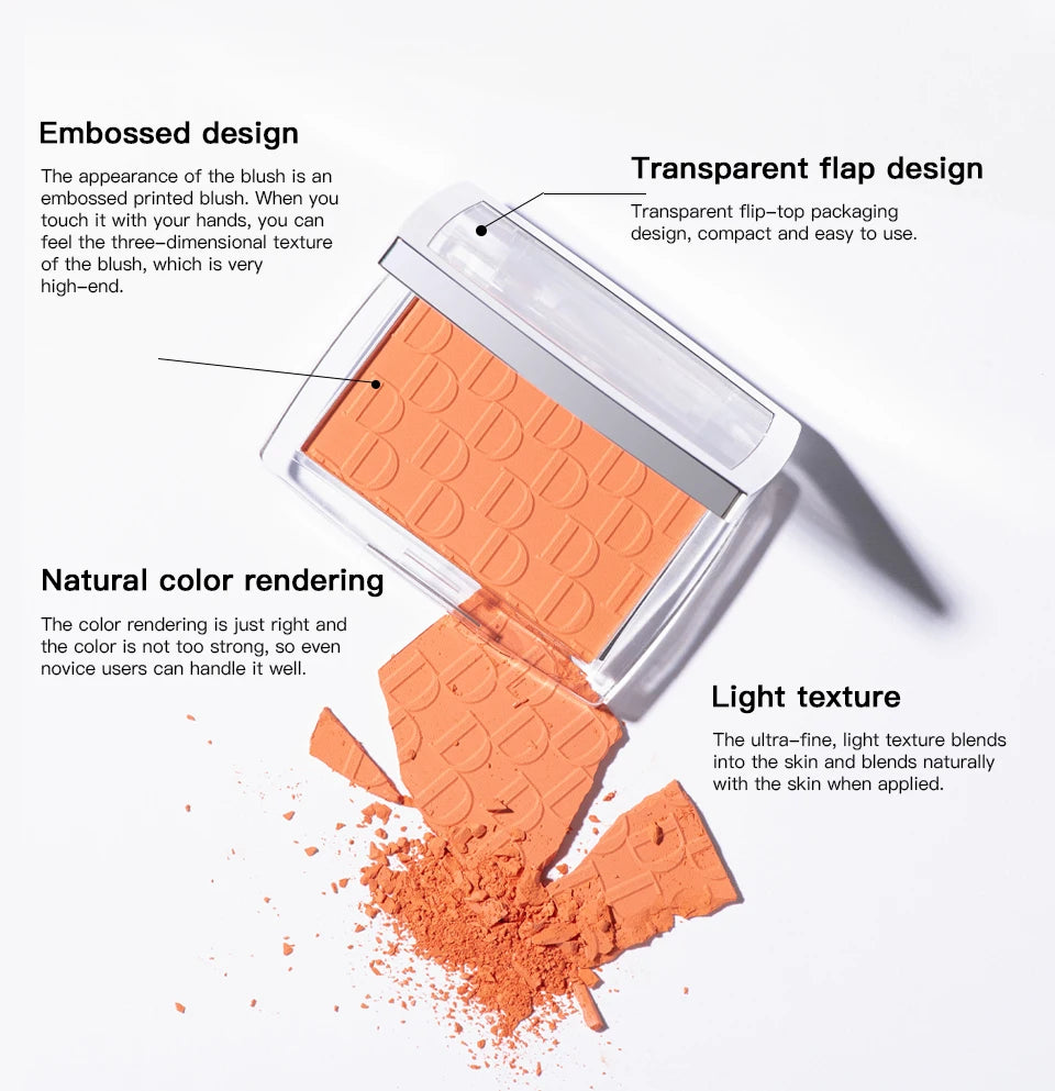 Matte Embossed Pigmented Face Blush Palette