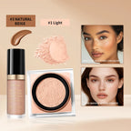 Matte Finish Concealer and Loose Setting Powder Makeup Set
