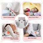 USB Heated Cat Plush Pillow with Adjustable Heat and Timer