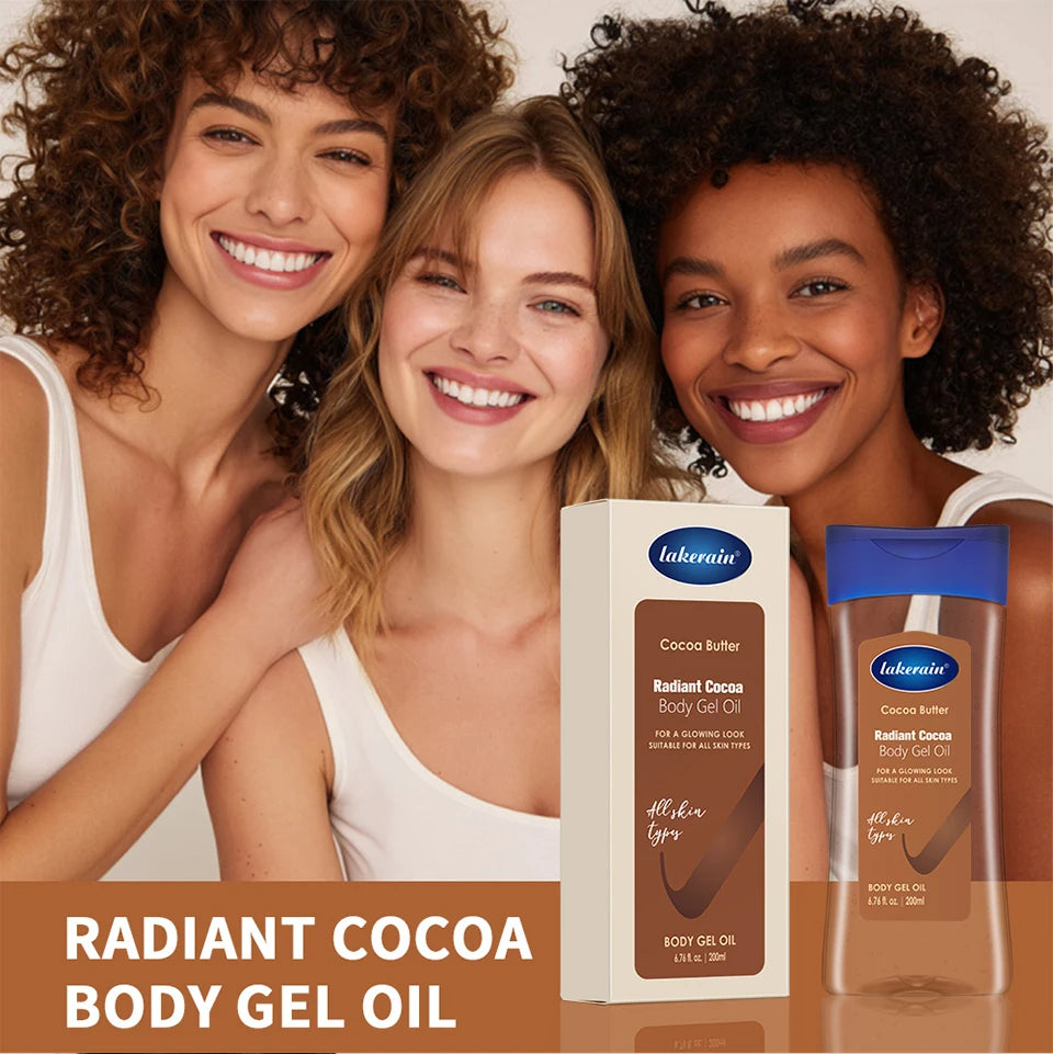 Radiant Cocoa Body Oil Gel for Deep Hydration and Glowing Skin
