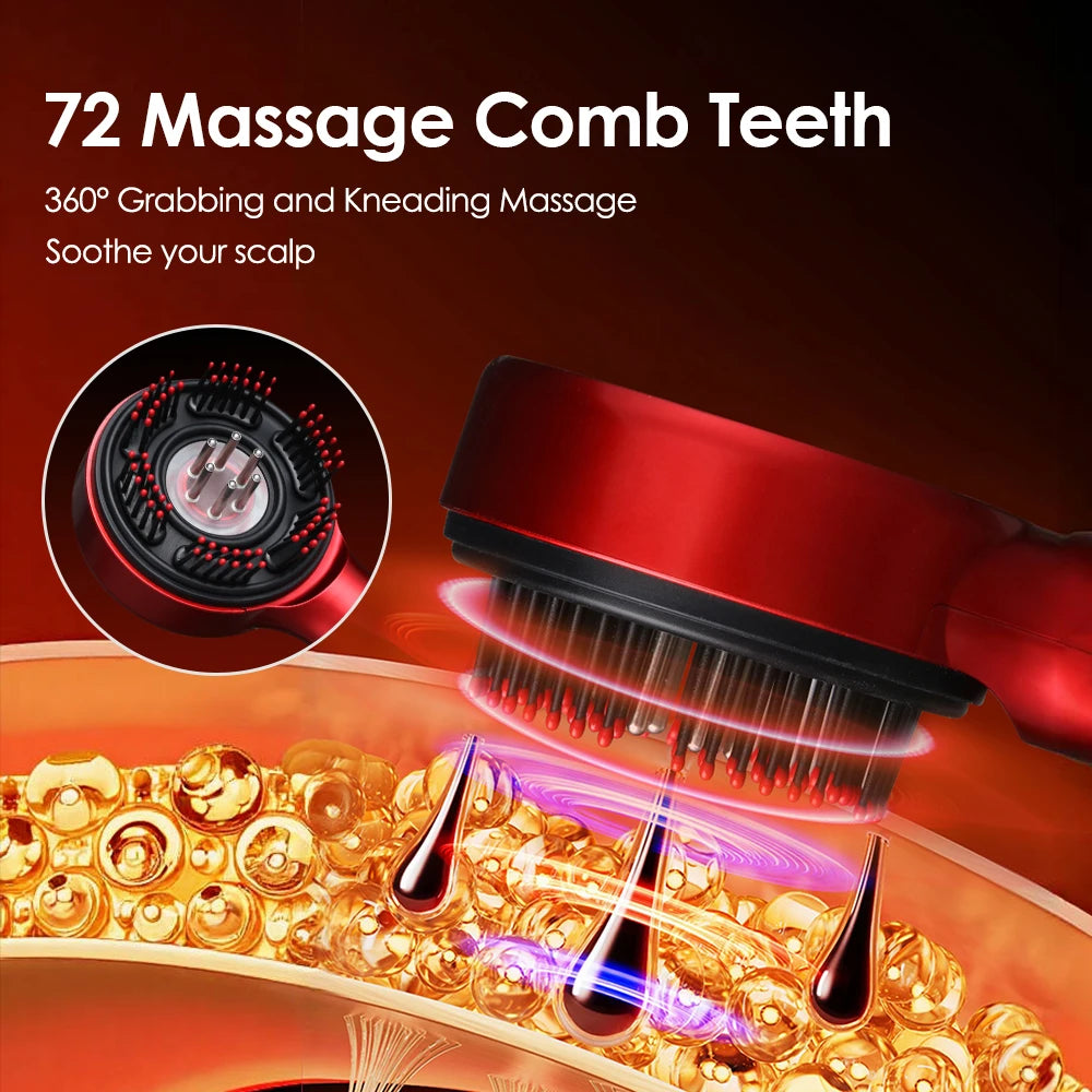 Electric Scalp Massage Comb with Liquid Applicator