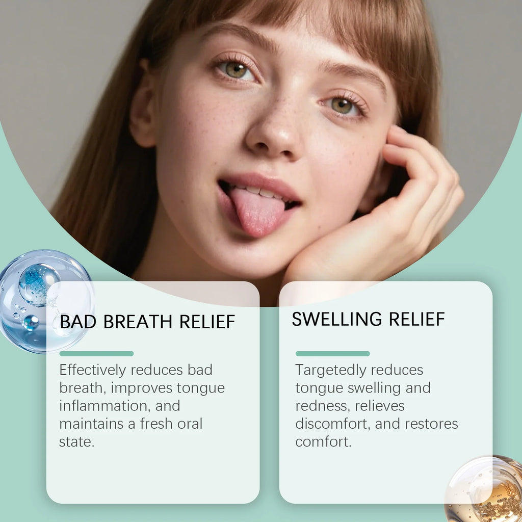 Refreshing Tongue Repair Spray for Oral Hygiene and Bad Breath