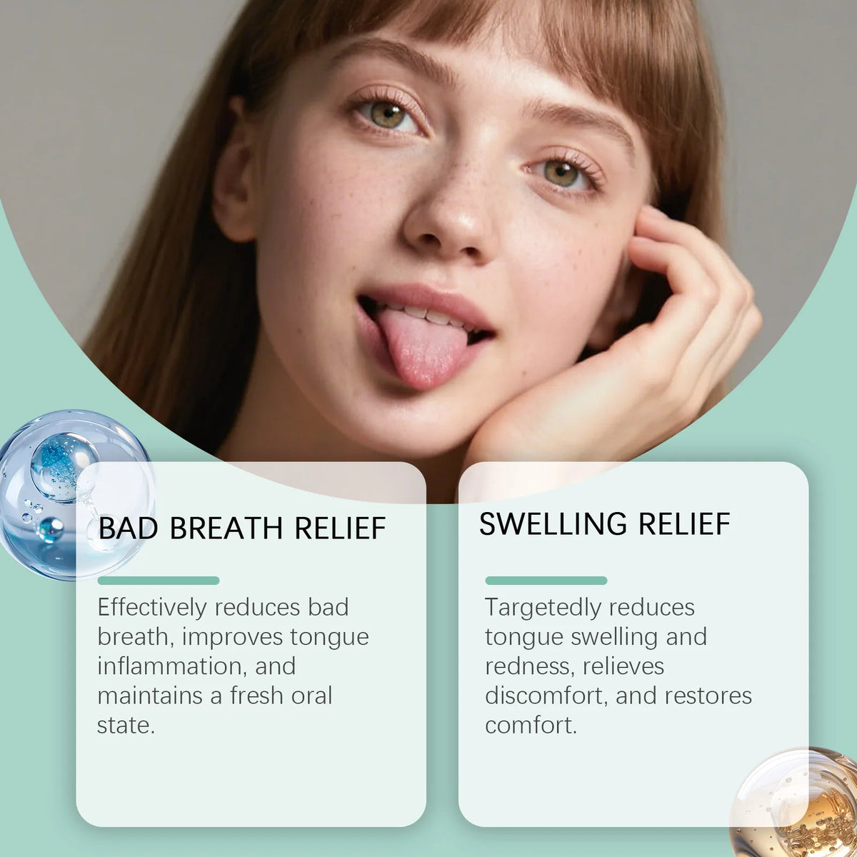 Refreshing Tongue Repair Spray for Oral Hygiene and Bad Breath