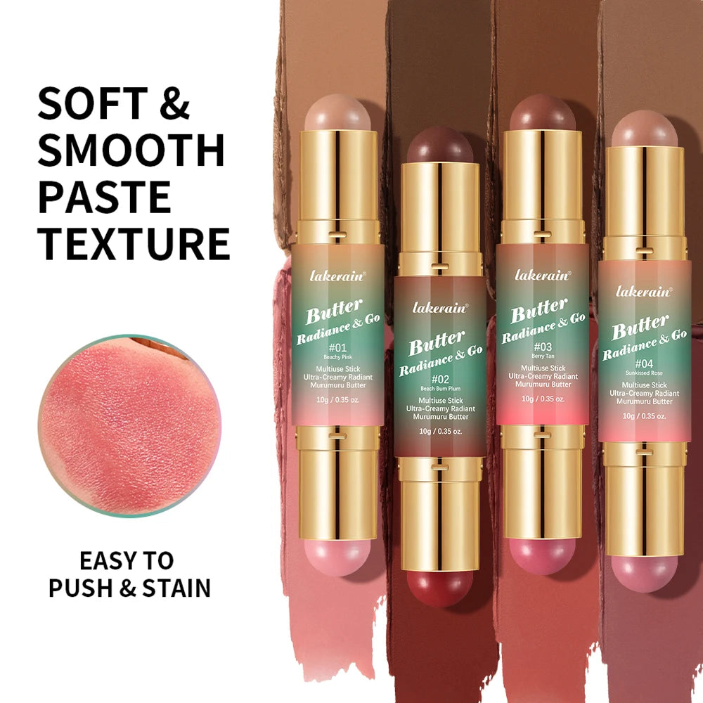2-in-1 Dual Ended Bronzer and Blush Makeup Stick - 3