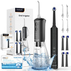 2-in-1 Portable Electric Toothbrush and Water Flosser Combo