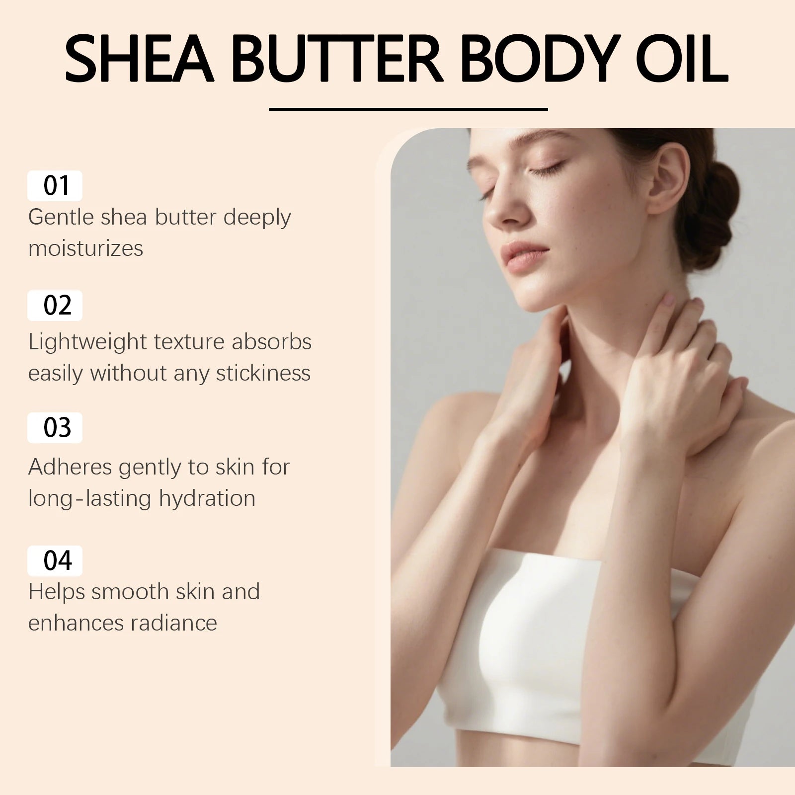 Shea Butter Nourishing Body Oil for Dry Skin - 15