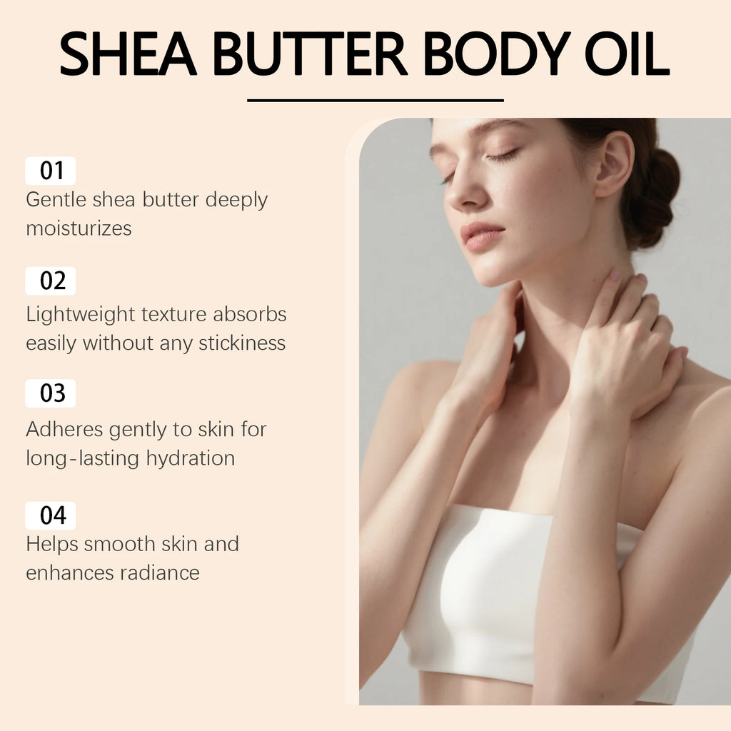 Shea Butter Nourishing Body Oil for Dry Skin