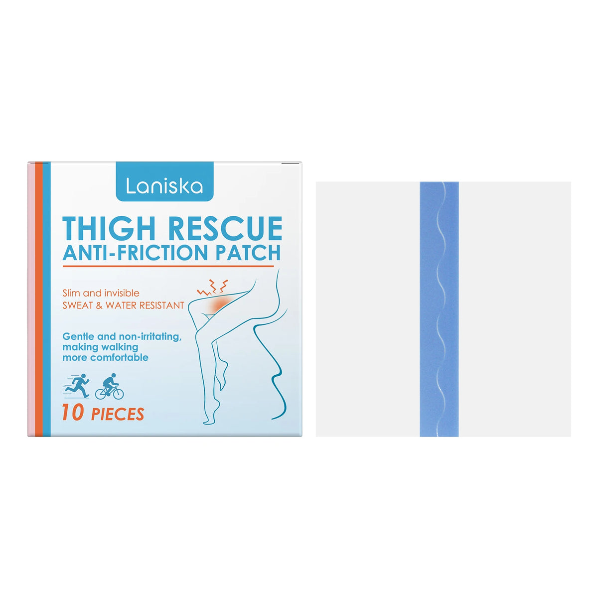 Invisible Anti-Chafing Thigh Patches for Walking and Sports