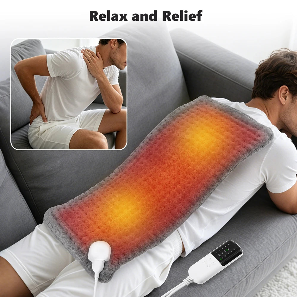 Electric Flannel Heating Pad for Pain Relief and Muscle Relaxation - 10