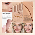 Matte Foundation Stick with Built-in Blending Brush