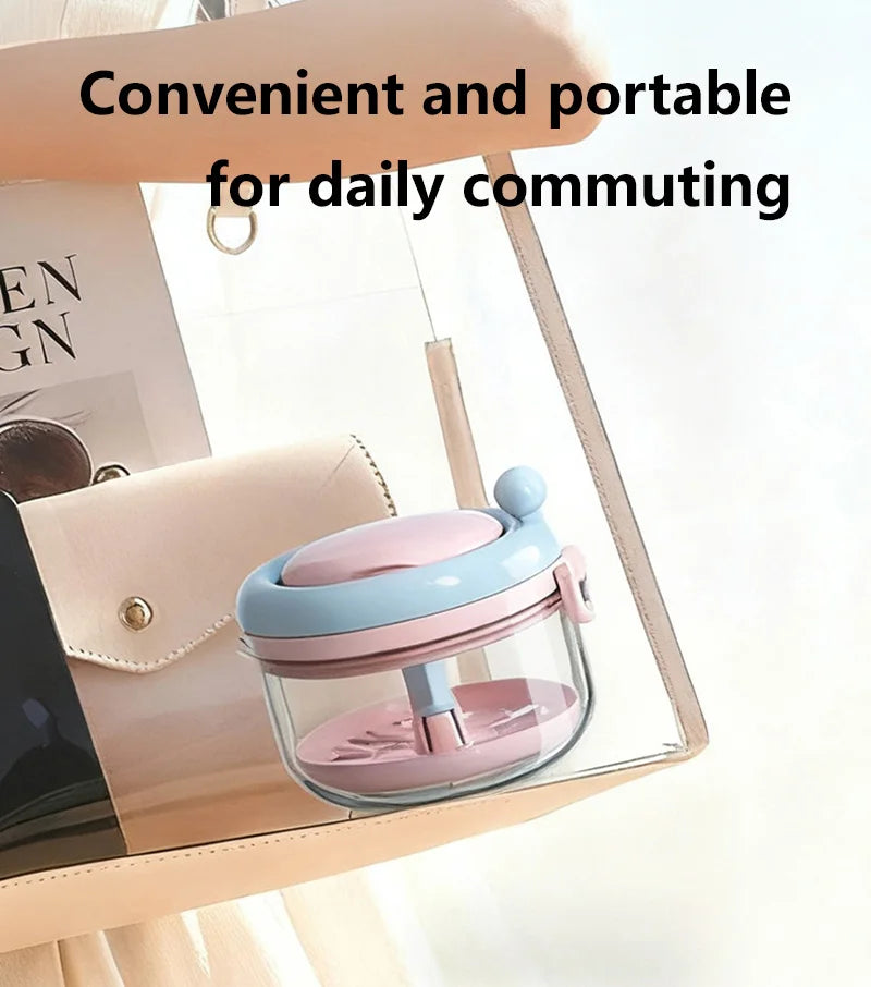 Portable Denture Cleaning Case with Rotary Brush and Storage Tray - 17