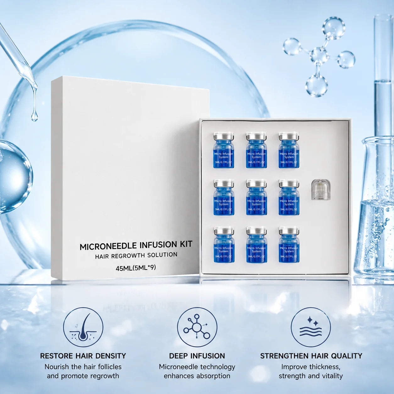 Microneedle Hair Regrowth and Scalp Nourishing Infusion Kit - 5