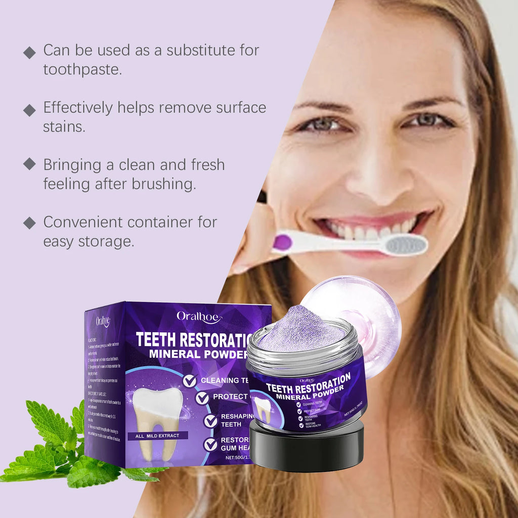 Purple Teeth Whitening and Enamel Restoration Powder
