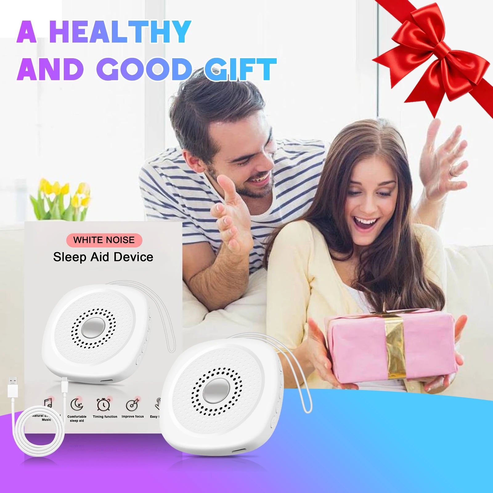 Portable White Noise Sound Machine for Sleep and Travel - 16