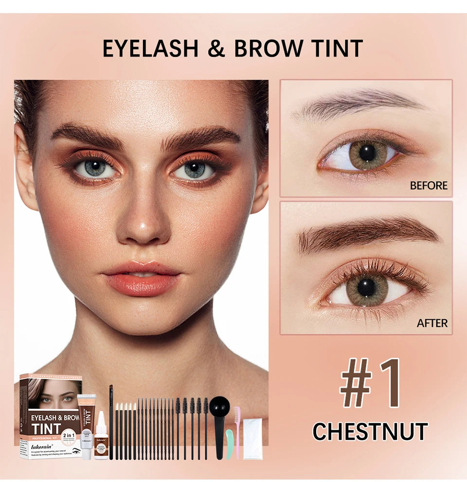 Professional 2-in-1 Eyelash and Eyebrow Tinting Kit