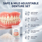 Portable Denture Storage and Cleaning Care Kit with Mirror