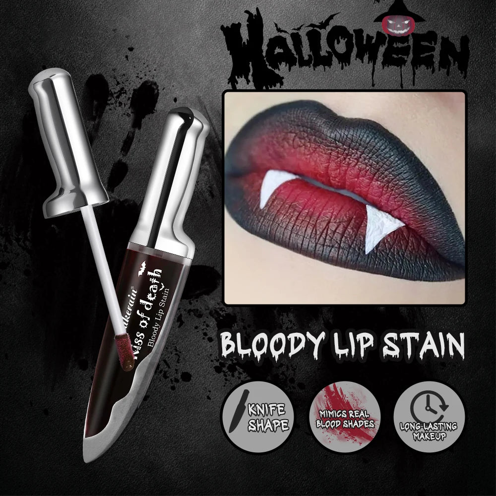 Long-Lasting Bloody Lip Stain for Halloween and Gothic Makeup