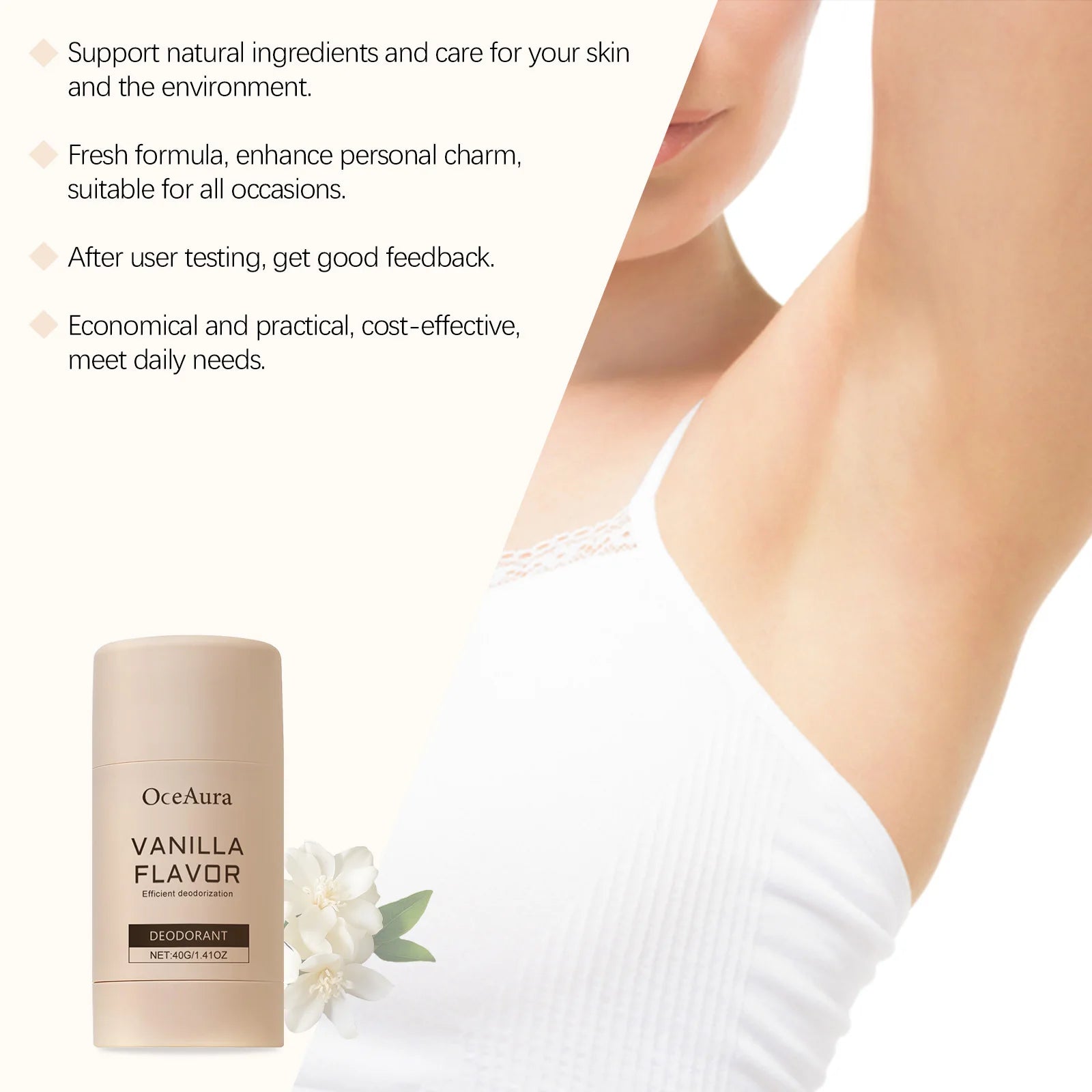 Long-Lasting Vanilla Scent Underarm Deodorant Stick - 11