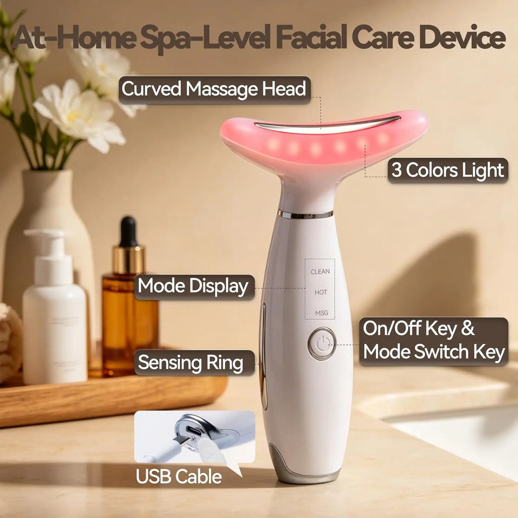 3-in-1 LED Facial Massager for Skin Tightening and Sculpting