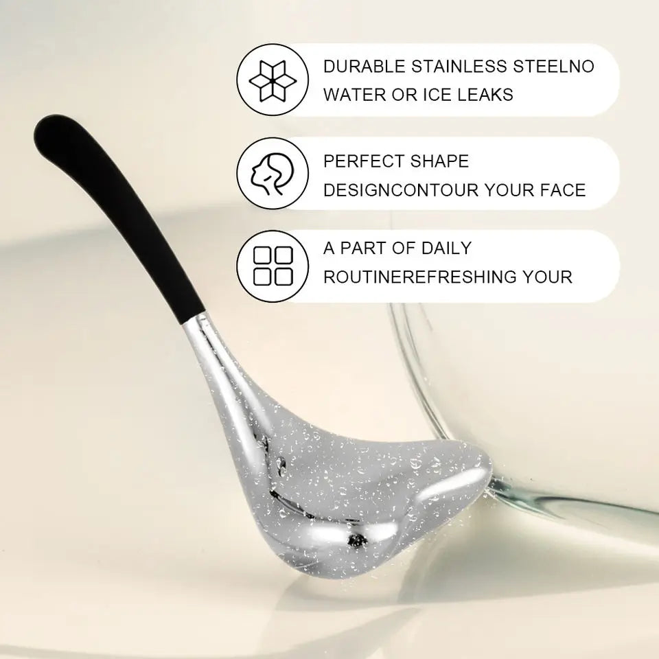 2-in-1 Stainless Steel Cooling Facial Ice Globes and Gua Sha Tool - 2